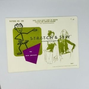 Stretch & Sew Ann Person Sewing Pattern Set-In Sleeve Sweater Top Cardigan 28-44